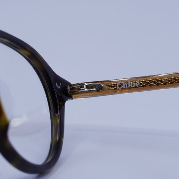 Chloe CH0012OA 004 Eyeglasses Havana/Brown 50mm Round Frame - Picture 7 of 11